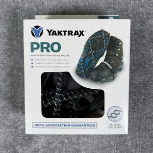 Yaktrax Pro Traction Device Unisex XL Black Winter Snow Ice Cleats One Pair